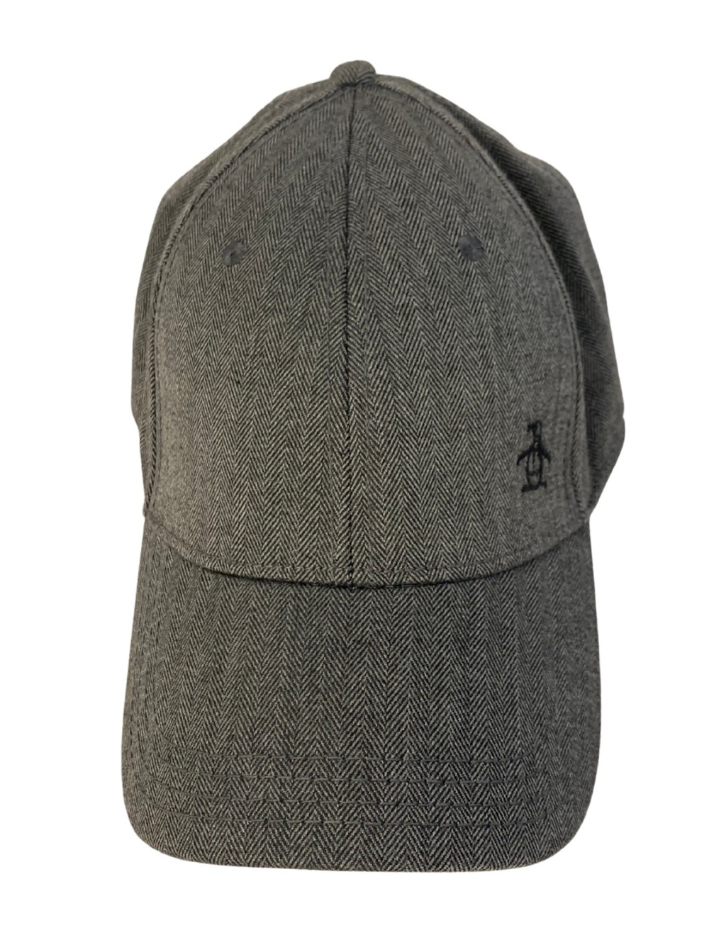 Original Penguin Gray Herringbone Cap with Embroidered Logo L/XL Casual